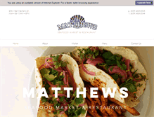Tablet Screenshot of matthewsseafoodmarket.com